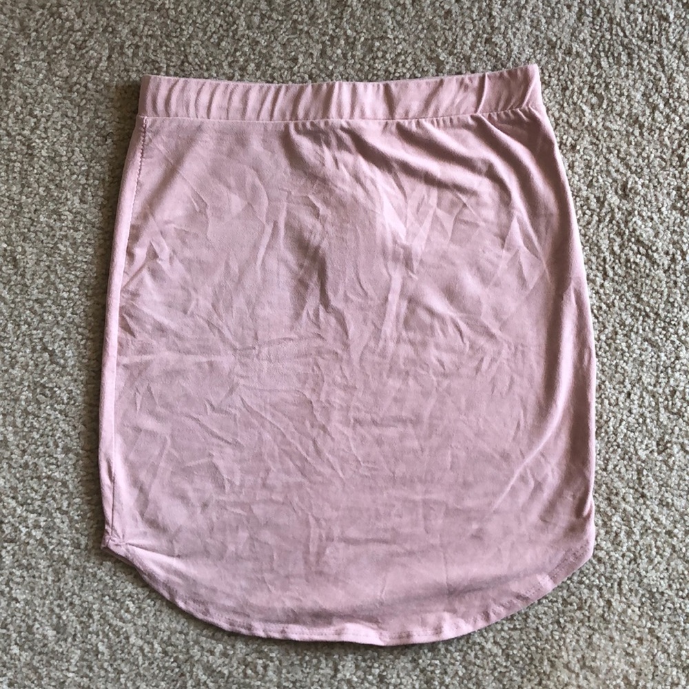 Windsor Pink Suede Mini Skirt